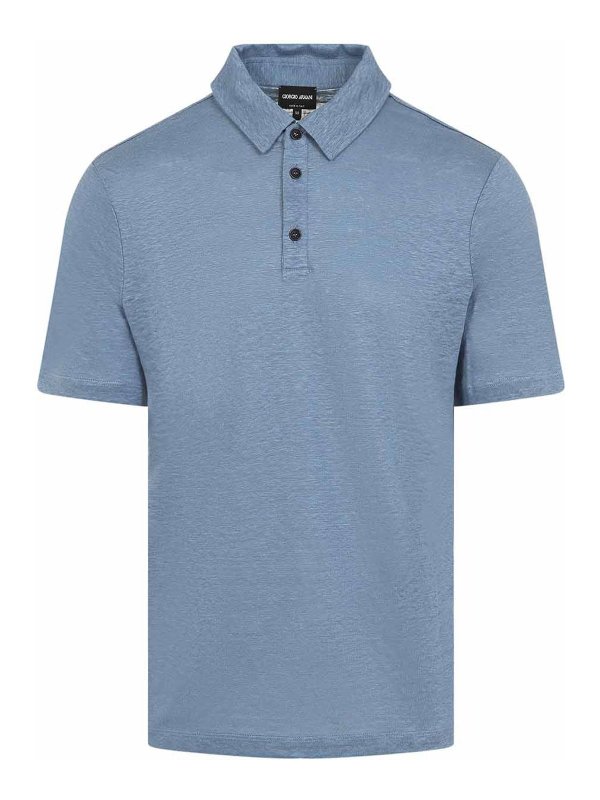 GIORGIO ARMANI: ポロシャツ - ポロシャツ - ブルー