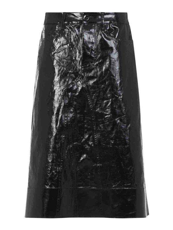 JIL SANDER: ニーレングススカート＆ミディ丈 - 膝丈/ミディスカート - 黒