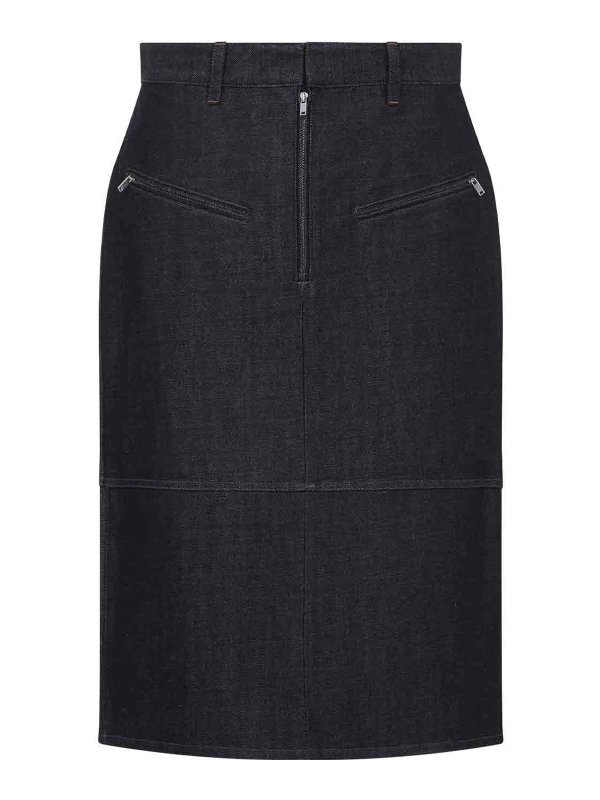 JIL SANDER: ニーレングススカート＆ミディ丈 - 膝丈/ミディスカート - グレー