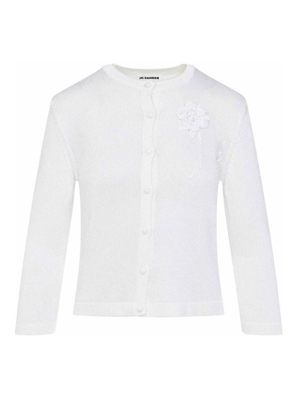 JIL SANDER: カーディガン - カーディガン - 白