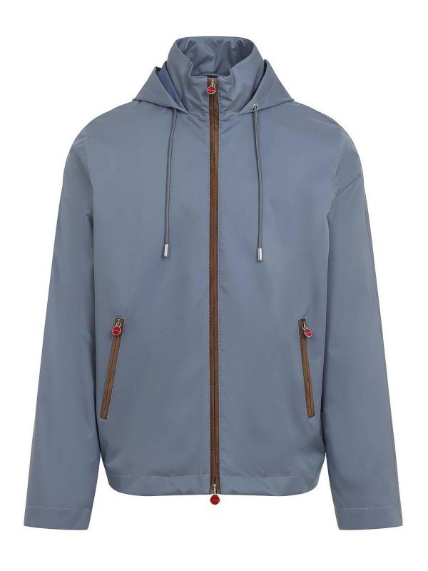 KITON: casual jackets - Polyester Bomber Jacket