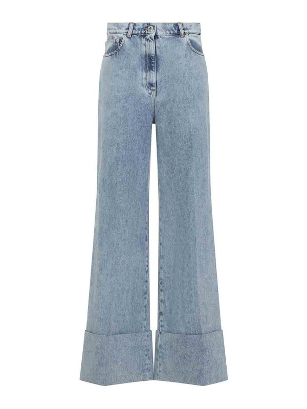 LANVIN: Jeans évasés - Jean Bootcut - Bleu Clair