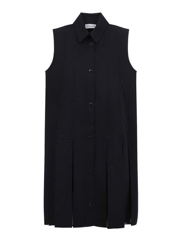 MONCLER: ニーレングスドレス - 膝丈ドレス - 黒