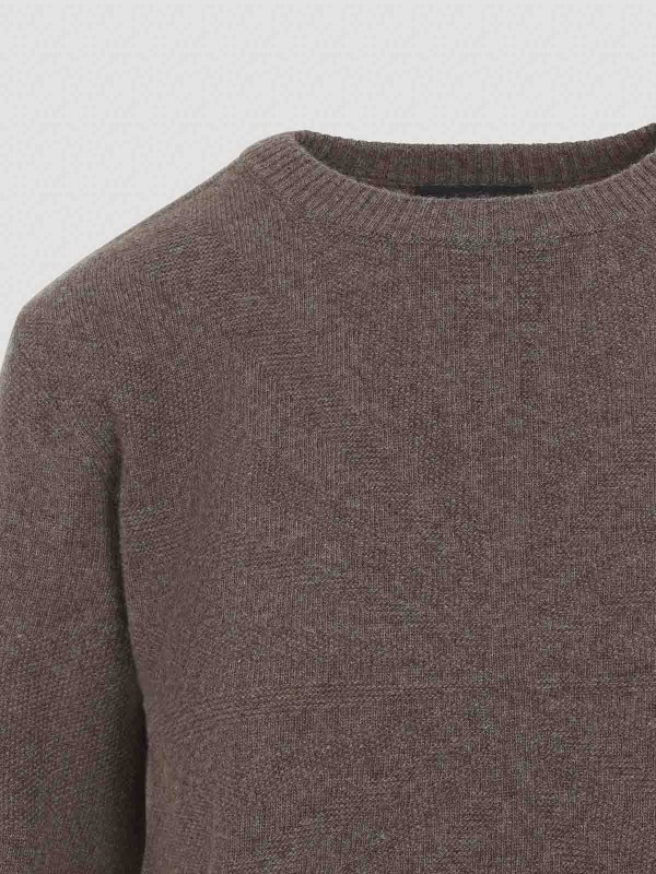 The Best Shops MONCLER: giacche casual - Pullover Mu02D9C01 Biker Round Neck