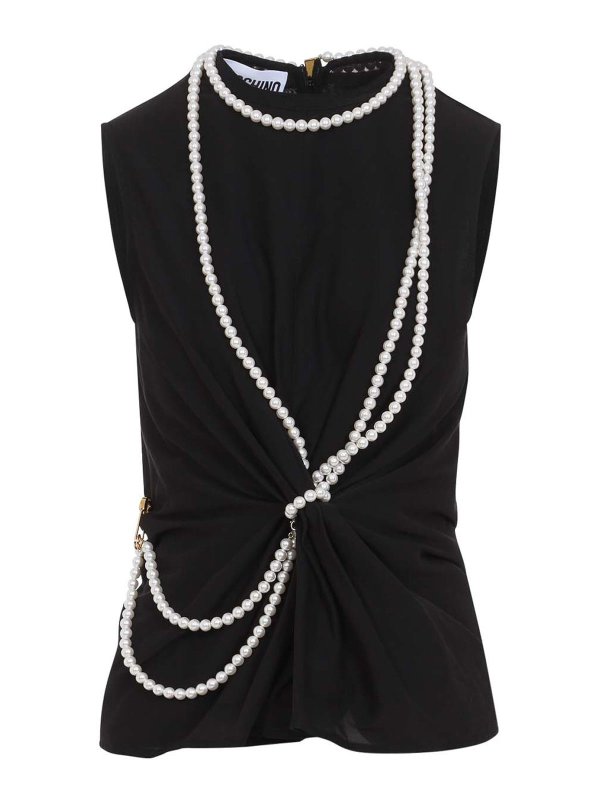 MOSCHINO: Tops & Débardeurs - Top - Noir