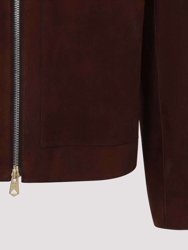 The Best Shops PAUL SMITH: casual jackets - Regular Fit Leather Jacket