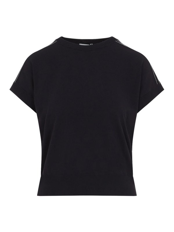 Tシャツ・カットソー PESERICO SS25 Peserico Tricot Sweater (S99810F14 09173 061) Peserico Tricot Sweater - Blue - Women | S99810F1409173061