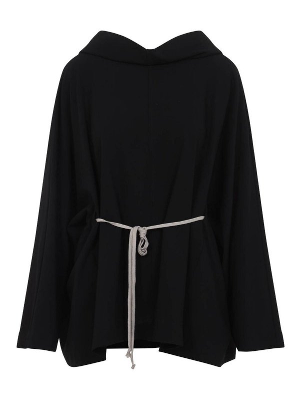 オールインワン・サロペット Rick Owens Hooded Tunic Mini Dress Rick Owens Hooded Tunic Mini Dress - Black - Women