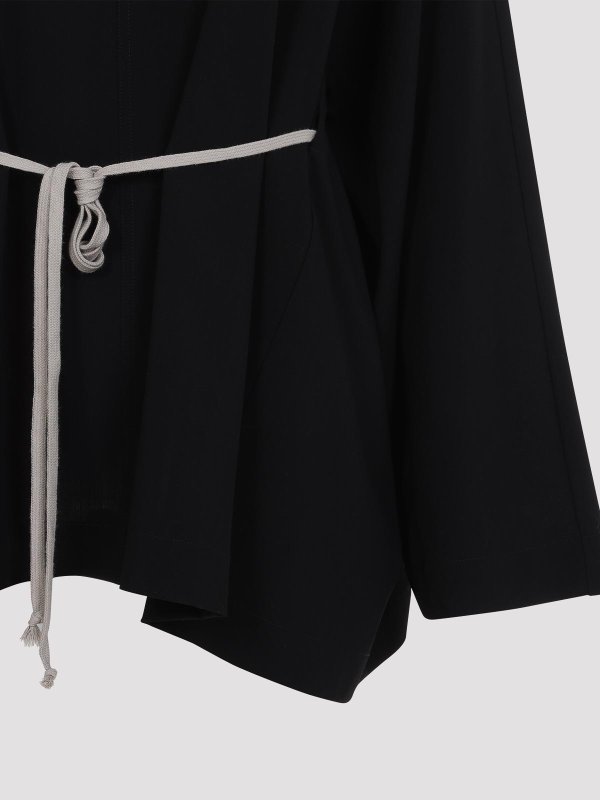 ワンピース RICK OWENS Rick Owens Hooded Tunic Mini Dress Rick Owens Hooded Tunic Mini Dress - Black - Women