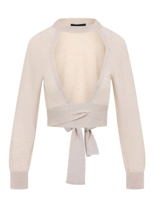 SIMONE ROCHA: Pull col rond - Pull Col Rond - Beige