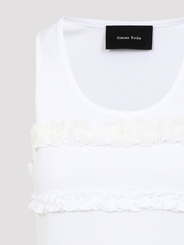 The Best Shops SIMONE ROCHA: Tops & Tank tops - Fitted Ruffle Frill Tank Top