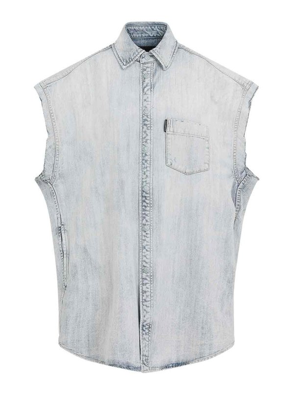 BALENCIAGA: shirts - Ripped Sleeve Shirt
