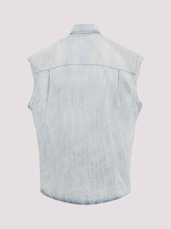 BALENCIAGA: shirts online - Ripped Sleeve Shirt