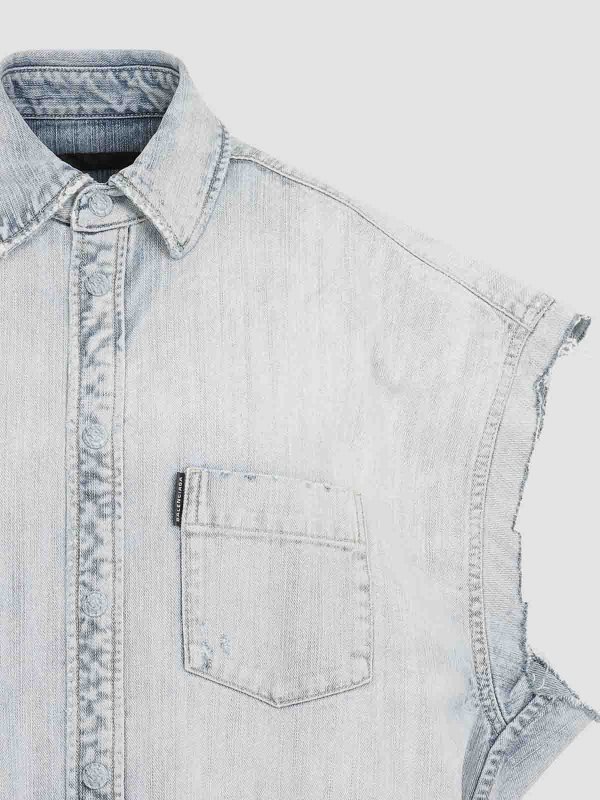 The Best Shops BALENCIAGA: shirts - Ripped Sleeve Shirt