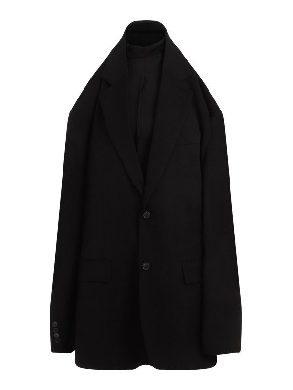 BALENCIAGA: knee length dresses - Suspended Tailored Dress