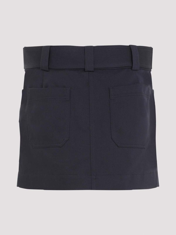 Chloe' Cotton Mini Skirt - Blue - Women | CHC24AJU1004449Z