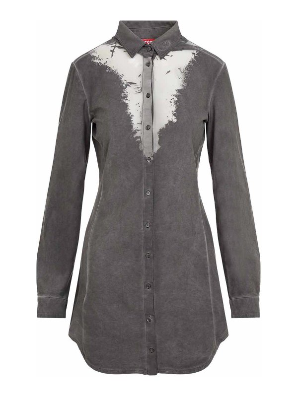 DIESEL: ニーレングスドレス - 膝丈ドレス - グレー