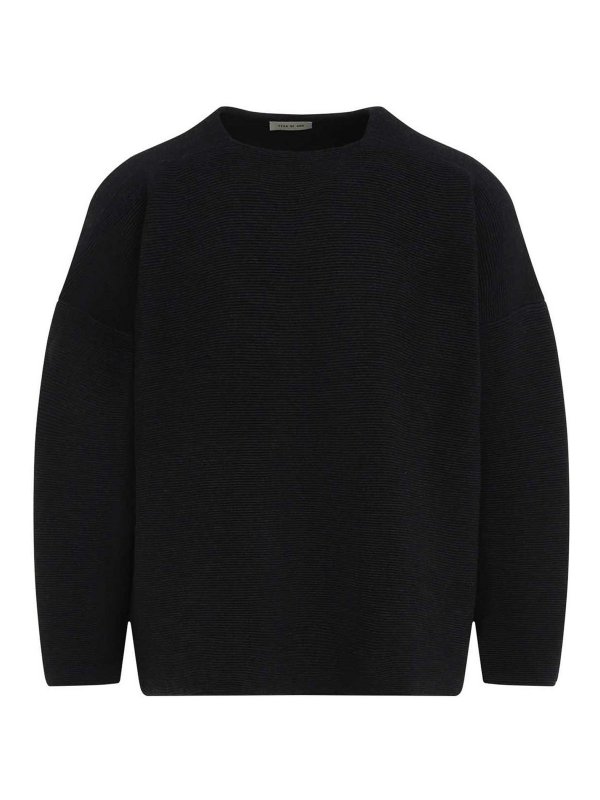 FEAR OF GOD: Strickpullover mit Rundhalsausschnitt - Rundhalspullover - Schwarz