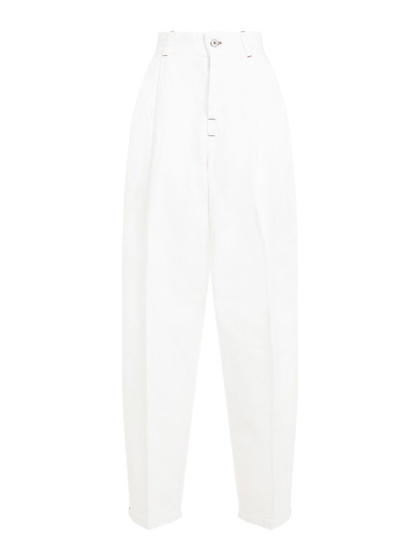 JACQUEMUS: Jeans évasés - Jean Bootcut - Crème