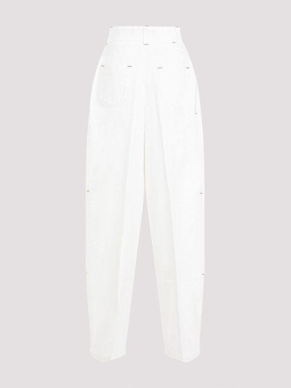 JACQUEMUS: Jeans évasés online - Jean Bootcut - Crème