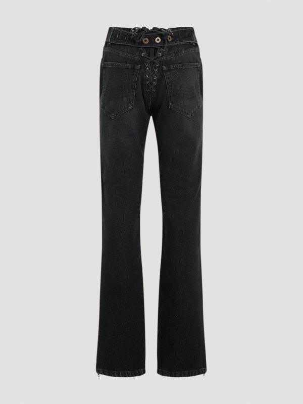 JEAN PAUL GAULTIER: Jeans évasés online - Jean Bootcut - Noir