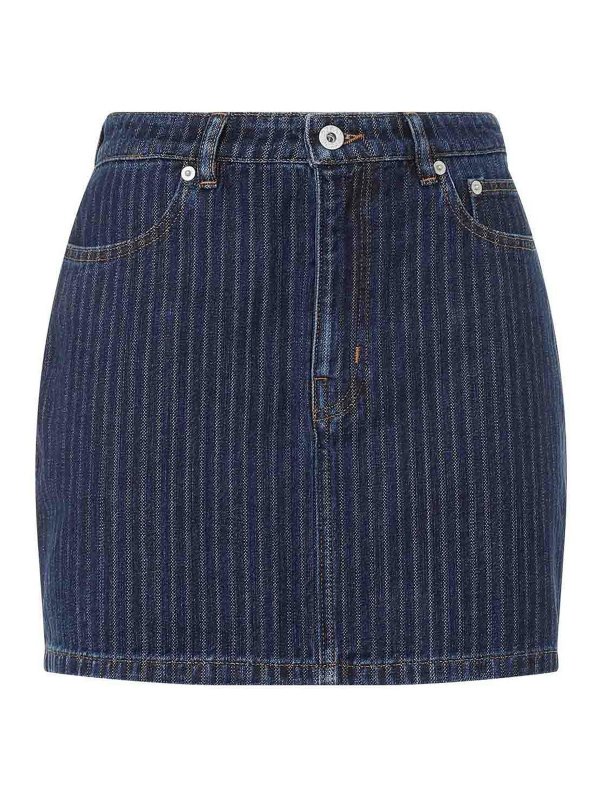 KENZO: Knee length skirts & Midi - Stripped Jacquard Mini Skirt
