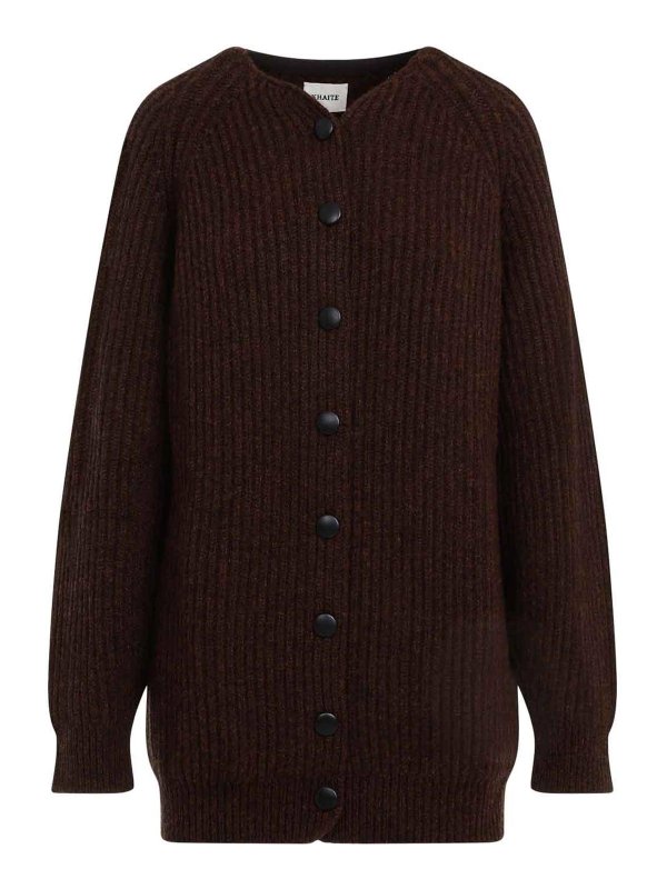 KHAITE: Cárdigans - Cárdigan - Marrón