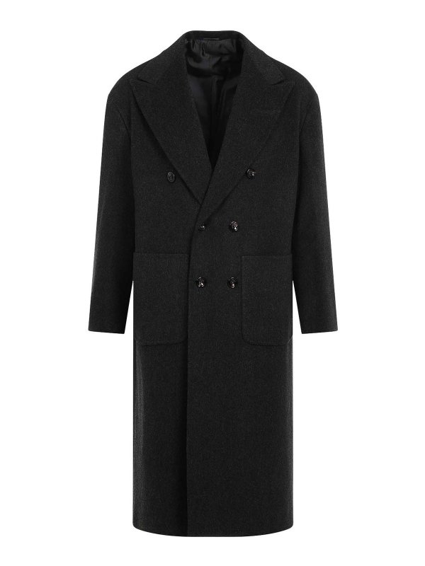 KITON: Kurze Mäntel - Kurzer Mantel - Grau