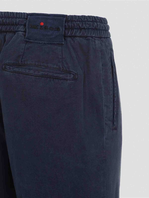 The Best Shops KITON: トラウザーショーツ - ショートパンツ - ダークブルー