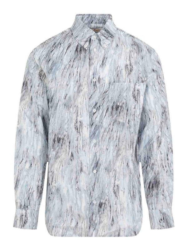 Marni: Chemises - Chemise - Bleu