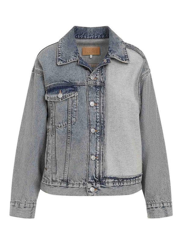 MM6 Maison Margiela ライトブルー デニムジャケット 話題の行列 - ライトブルーデニムジャケット MM6 (エムエム
