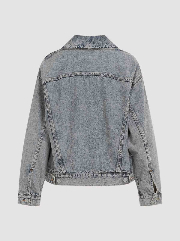 MM6 Maison Margiela ライトブルー デニムジャケット 話題の行列 - ライトブルーデニムジャケット MM6 (エムエム
