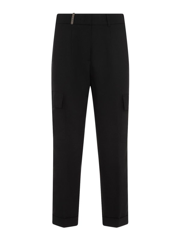 PESERICO: トラウザーショーツ - ショートパンツ - 黒