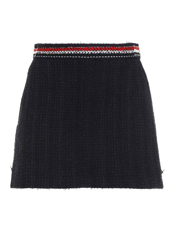 THOM BROWNE: ニーレングススカート＆ミディ丈 - 膝丈/ミディスカート - ダークブルー