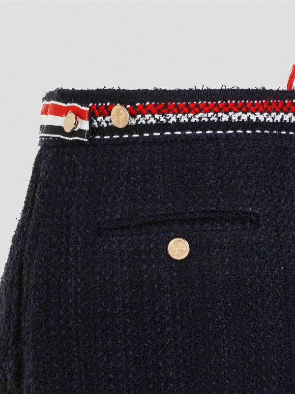 The Best Shops THOM BROWNE: ニーレングススカート＆ミディ丈 - 膝丈/ミディスカート - ダークブルー