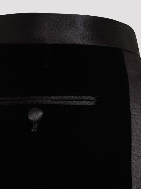 The Best Shops TOM FORD: pantaloni shorts - Pantaloni tagli di avvio in velluto viscoso