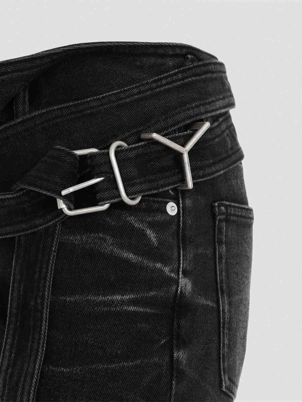 The Best Shops Y/PROJECT: ブーツカットジーンズ - ブーツカットジーンズ - 黒