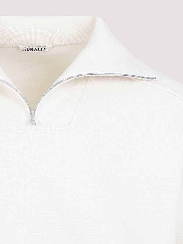 Rundhalspullover - Weiß shop online: AURALEE