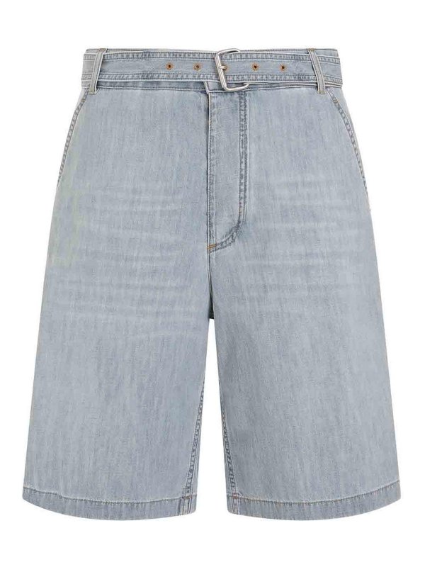 BOTTEGA VENETA: Shorts - Shorts - Gris Claro