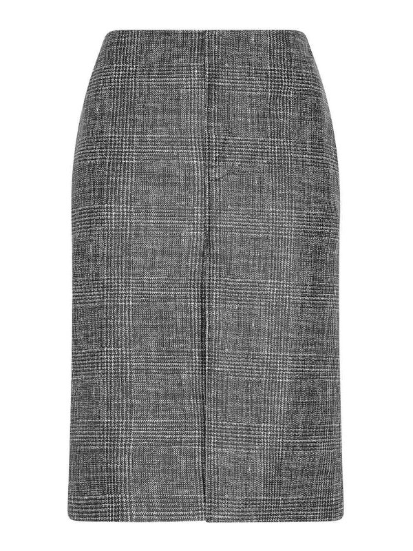 BOTTEGA VENETA: ニーレングススカート＆ミディ丈 - 膝丈/ミディスカート - 黒