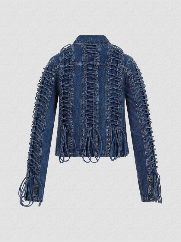 JEAN PAUL GAULTIER: casual jackets online - Corset Denim Jacket