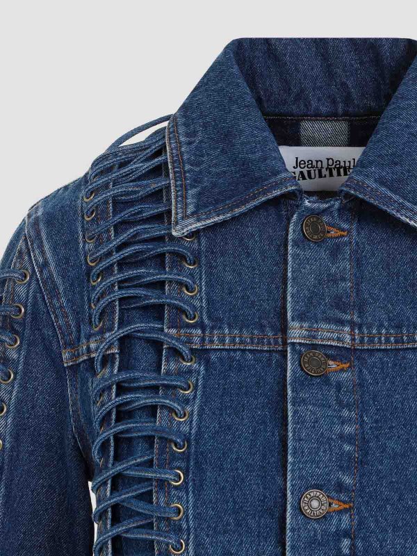 The Best Shops JEAN PAUL GAULTIER: casual jackets - Corset Denim Jacket