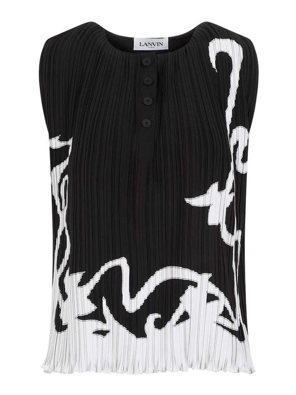 LANVIN: トップス＆タンクトップ - トップ/タンクトップ - 黒