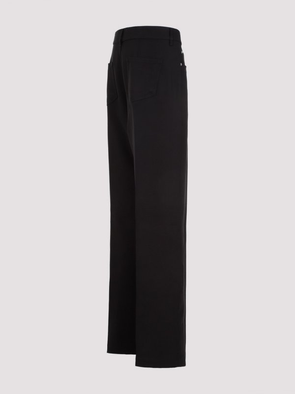 The Best Shops RICK OWENS: bootcut jeans - Geth Silk Wool Jeans