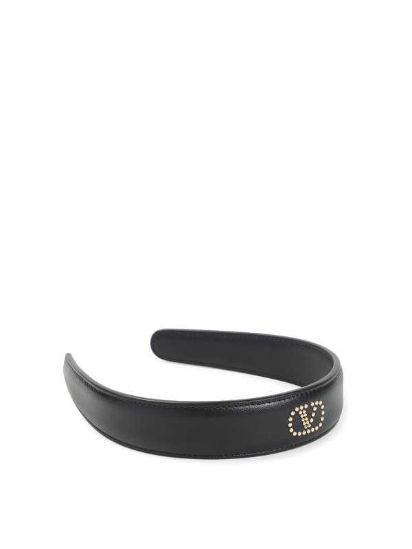 VALENTINO GARAVANI: hair accessories - Leather Hair Band