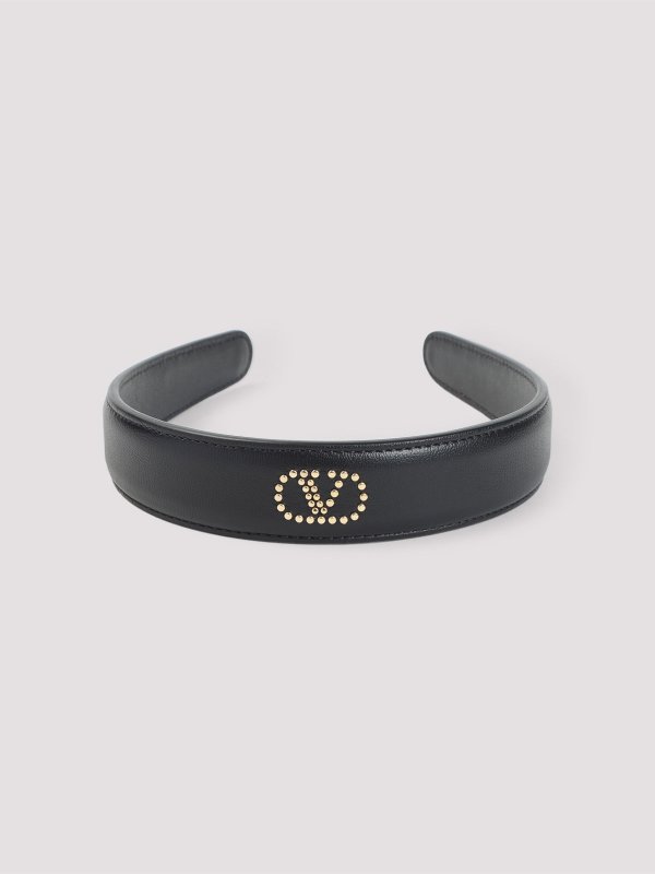 VALENTINO GARAVANI: hair accessories online - Leather Hair Band