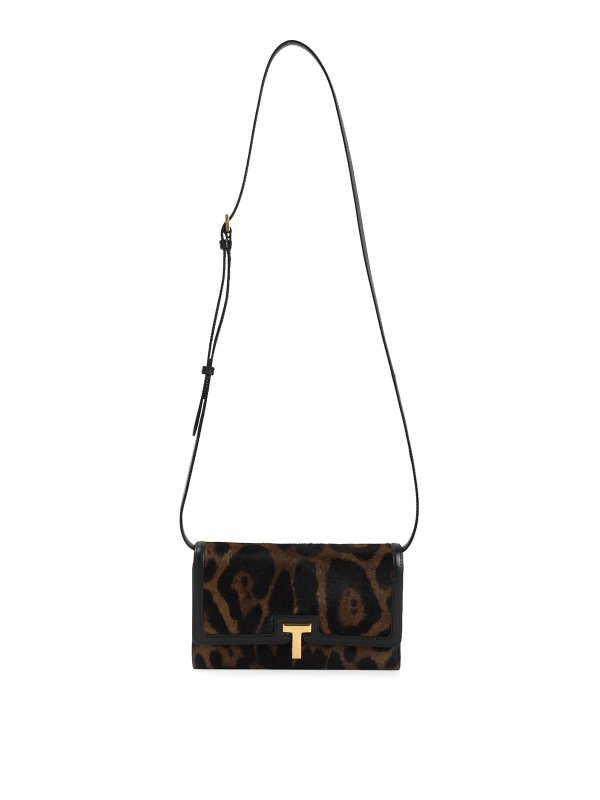 TOM FORD: wallets & purses - Leopard Wallet On Strap