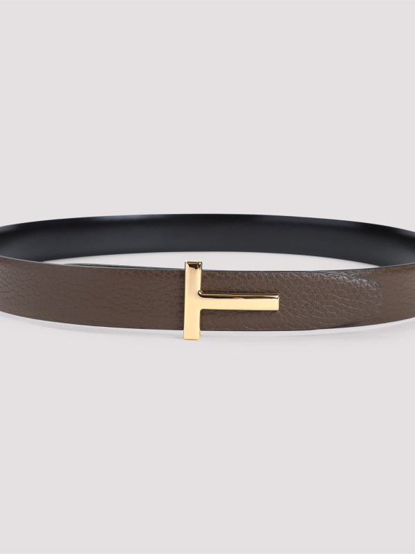 The Best Shops TOM FORD: belts - Grained Calf Leather Belt
