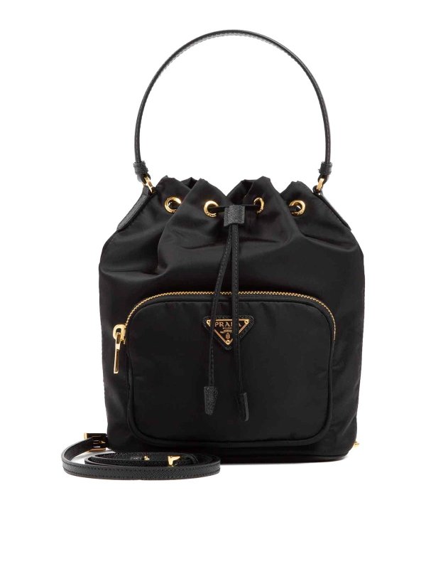 PRADA: cross body bags - Re-Nylon Bucket Bag