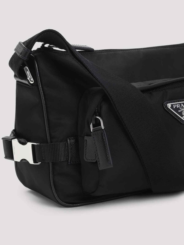Re-Nylon And Leather Shoulder Bag shop online: PRADA